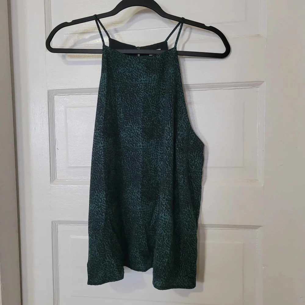 Kaileigh green black high neck M top - Picture 3 of 7